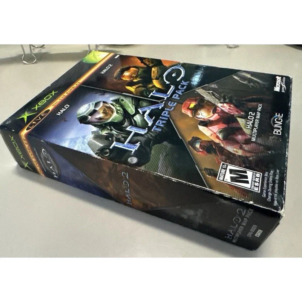Halo Triple Pack - Complete, CIB - Halo, Halo 2, Halo 2 Map Pack - Xbox